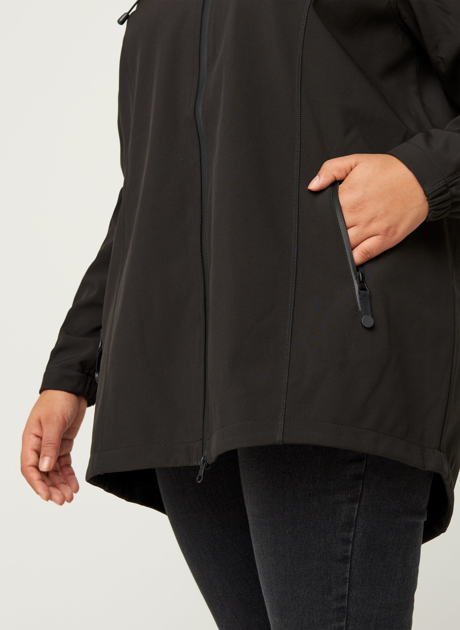 ZizziSoftshelljacke, Black, Model image number 3