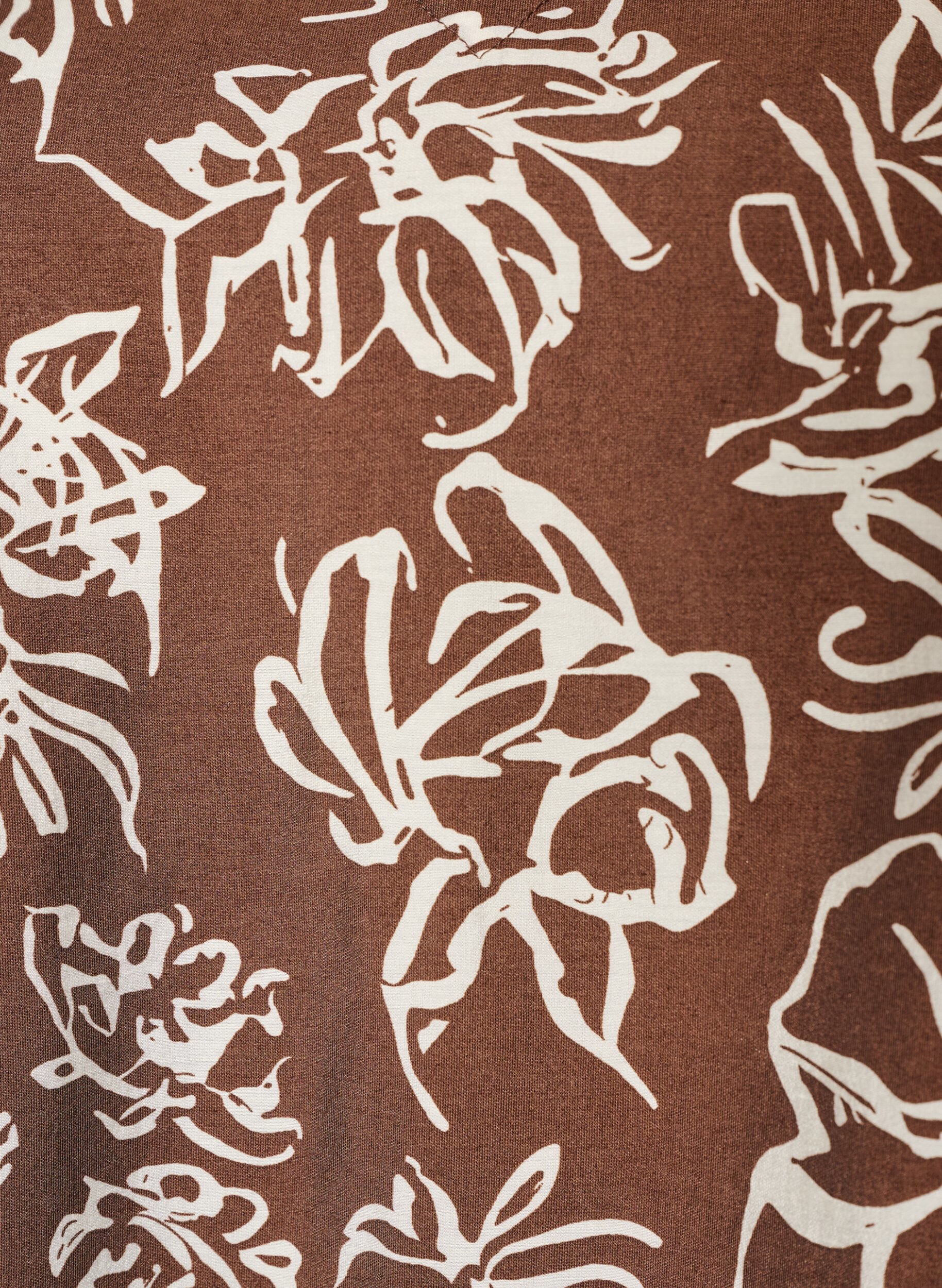 ZizziBluse aus Viskose mit V-Ausschnitt, Braun, Packshot image number 2