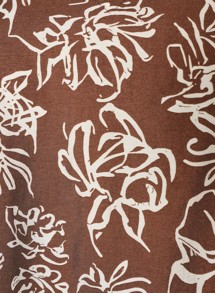 Bluse aus Viskose mit V-Ausschnitt, Braun, Packshot image number 2