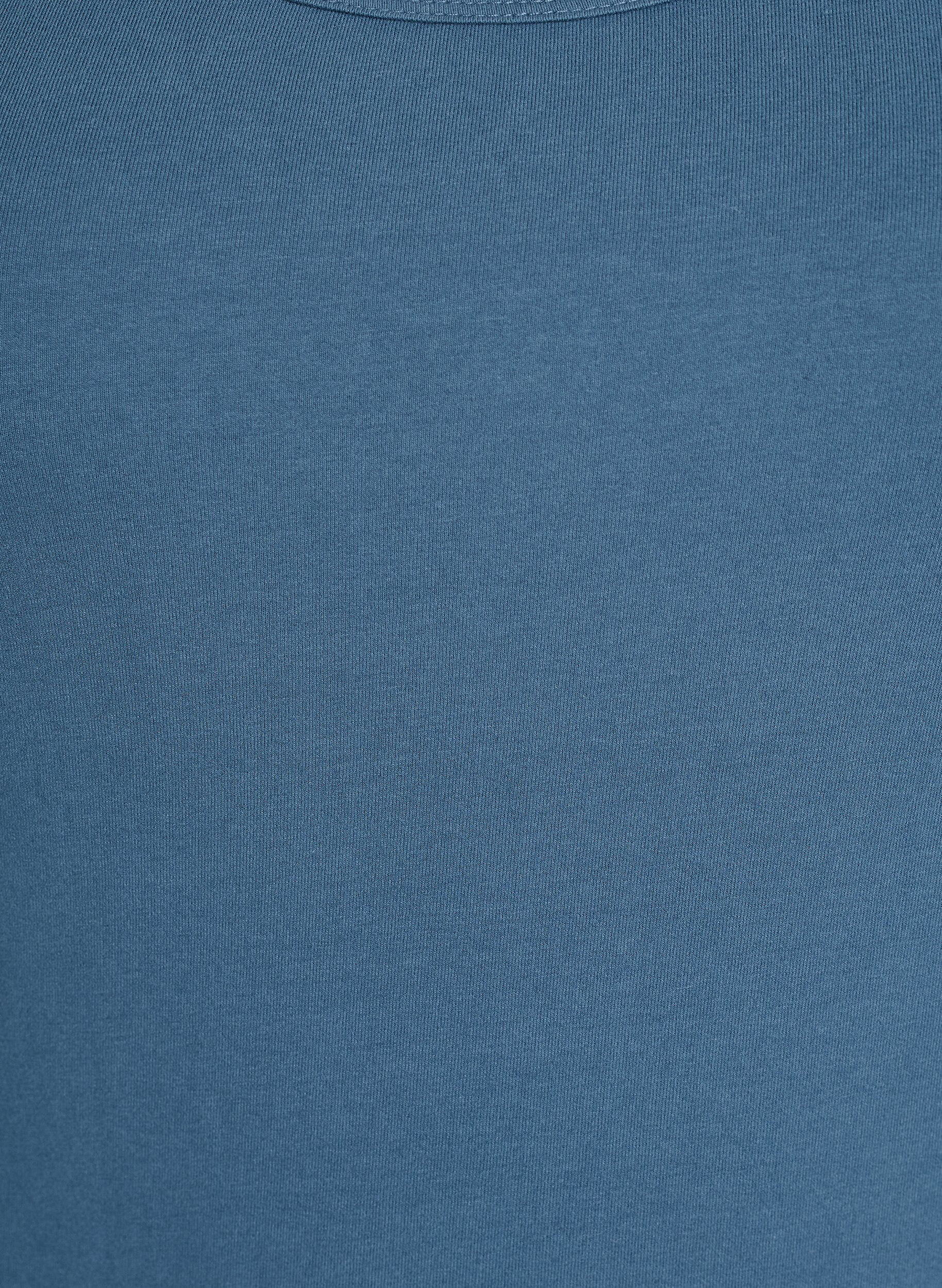 ZizziSolide Farbe Grundoberteil aus Baumwolle, Grau, Packshot image number 2