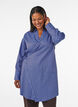 Gestreifte Bluse mit Wickeloptik und Bindeg&uuml;rtel, Blau, Model image number 0