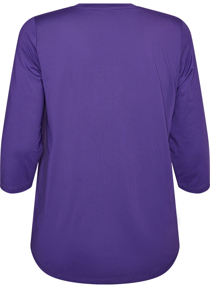 Trainingsshirt mit 3/4-&Auml;rmeln, Lila, Packshot image number 1