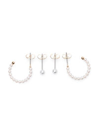 2er-Pack Ohrringe mit Perlen