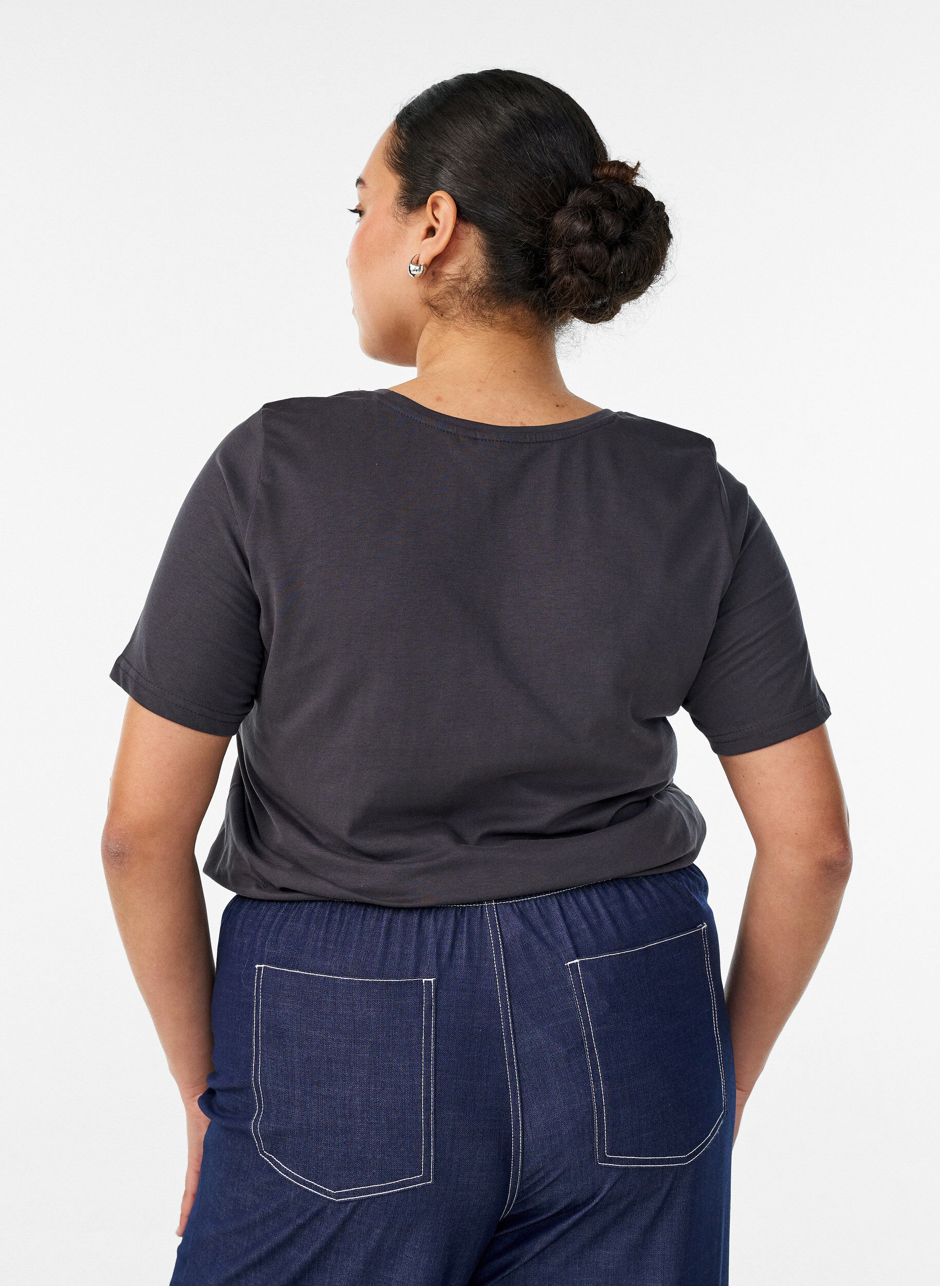 ZizziT-Shirt mit Print, Grau, Model image number 2