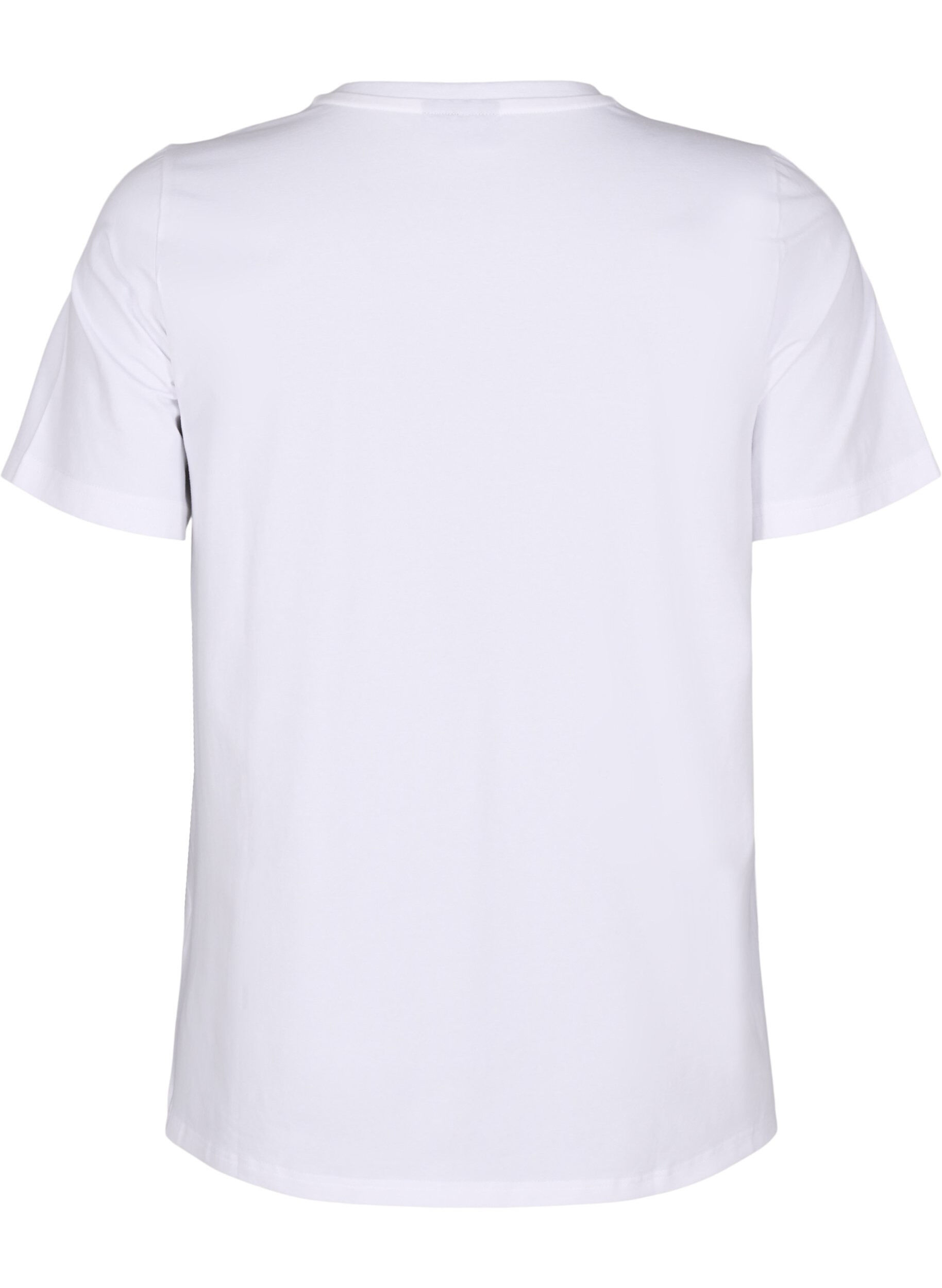 ZizziT-Shirt aus Bio-Baumwolle mit Rundhalsausschnitt, Bright White, Packshot image number 1