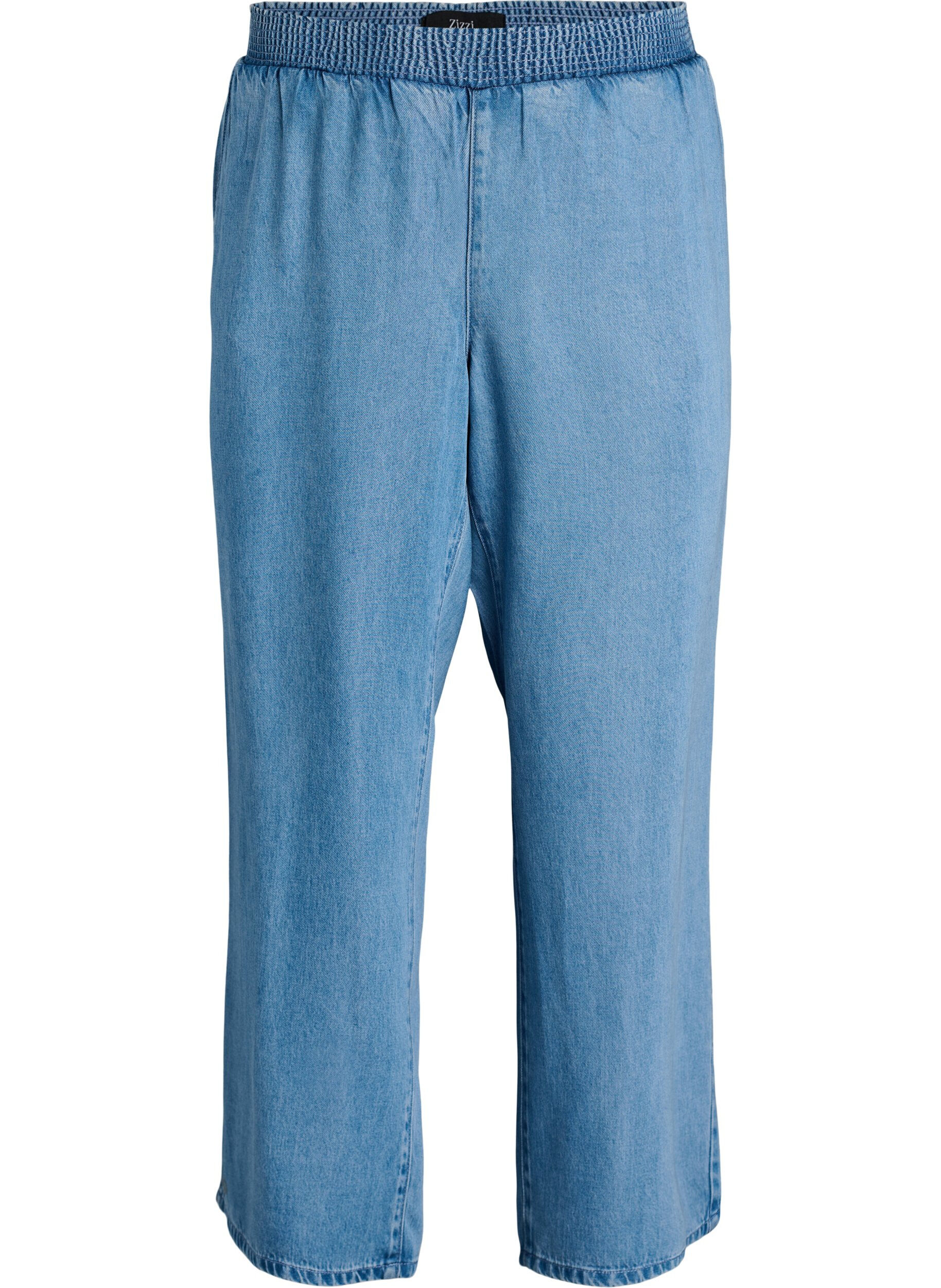 ZizziWeite Lyocellhose in Denim-Optik, Blau, Packshot image number 0