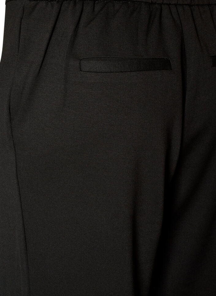 Lockere Hose aus Jersey mit hoher Taille, Schwarz, Packshot image number 3