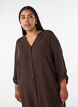 Lange Bluse aus Leinen und Viskose, Braun, Model image number 2