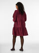Cordkleid in A-Linie mit Stehkragen, Rot, Model image number 2