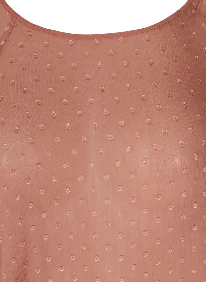 Gesmockte Langarm Bluse mit Mesh, Burlwood, Packshot image number 2