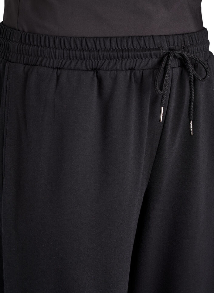 Sweatpants mit breitem Bund, Schwarz, Packshot image number 2