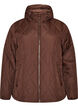Leicht wattierte Jacke mit Rautensteppung, Braun, Packshot image number 0