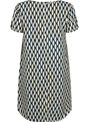 Bedrucktes Kleid mit kurzen Ärmeln, Oval AOP, Packshot image number 1
