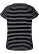 T-Shirt aus Baumwolle mit Streifen, Black W. Stripe, Packshot image number 1