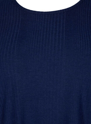  Langärmelige Bluse mit Streifenmuster, Night Sky Mel., Packshot image number 2