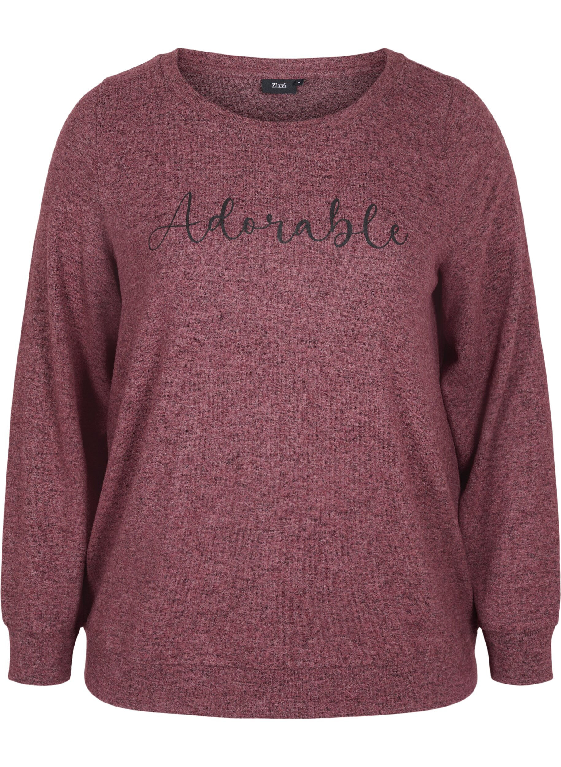 ZizziMelange-Bluse aus Viskosemischung, Port Royal Mel, Packshot image number 0