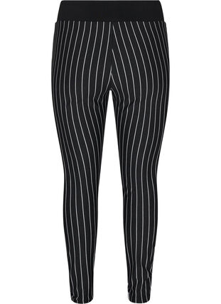 Gestreifte Leggings mit Gummibund an der Taille, Dark Grey Stripe, Packshot image number 1