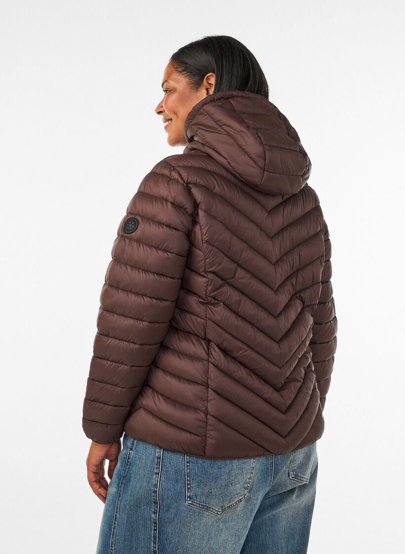Leichte Kapuzenjacke, Braun, Model image number 2