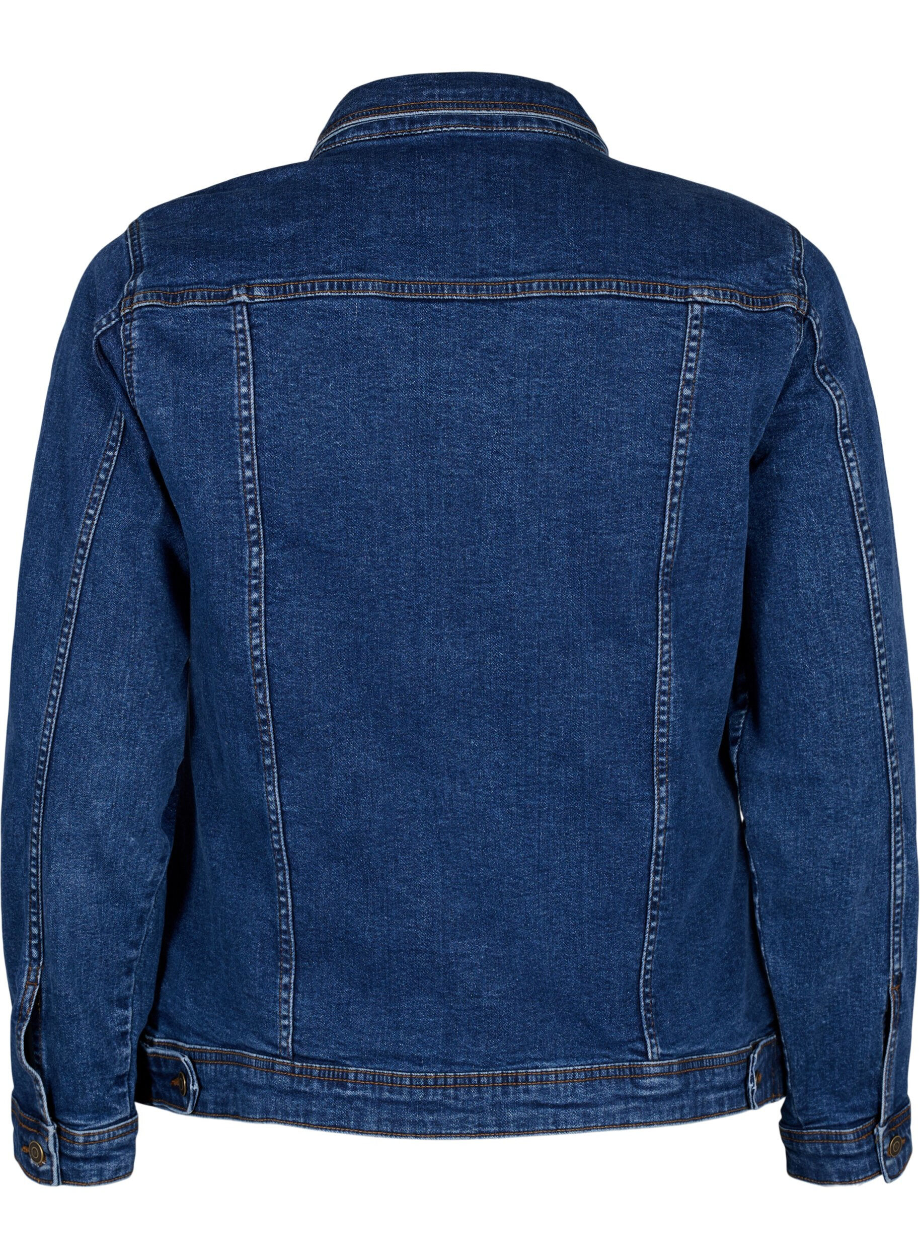 ZizziKurze Denimjacke aus Baumwolle, Blue denim, Packshot image number 1