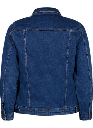 Kurze Denim-Jacke aus Baumwolle, Blue denim, Packshot image number 1