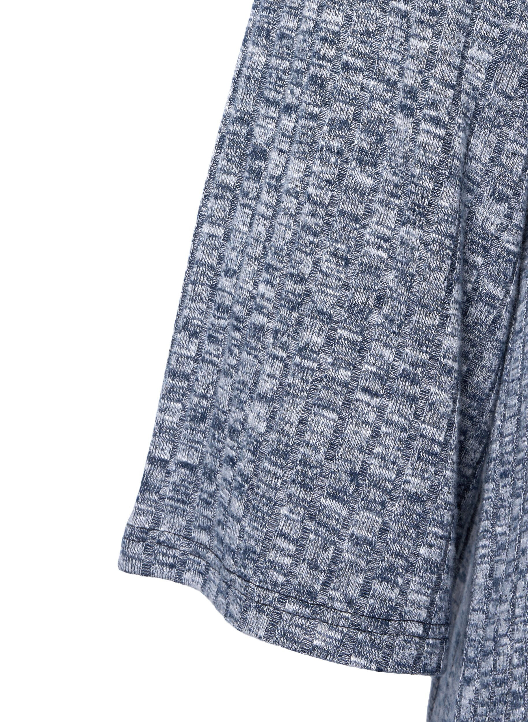 ZizziMelange Bluse mit Rundhalsausschnitt und 3/4-&Auml;rmeln, Dress Blues Mel., Packshot image number 2