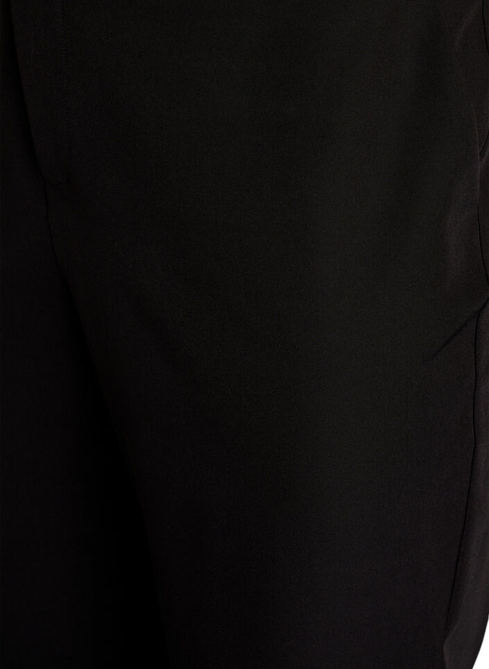 Hose mit Taschen und geraden Beinen, Schwarz, Packshot image number 3
