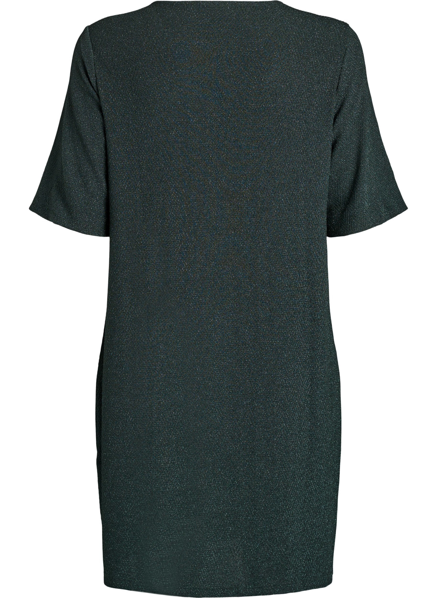 ZizziKurzes Kleid mit Glitzermuster, Gr&uuml;n, Packshot image number 1