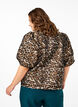Jacquard-Leo-Jacke mit Puffärmeln, Brown Leo AOP, Model image number 1