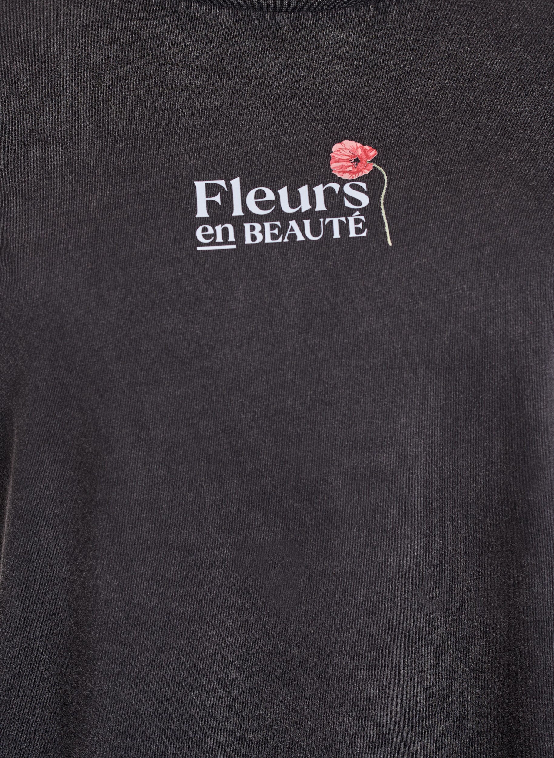 ZizziT-Shirt aus Baumwolle mit Print auf Vorder- und R&uuml;ckseite, Grau, Packshot image number 2