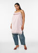 Langes Top aus Satin mit Spitzen, Rot, Model image number 3