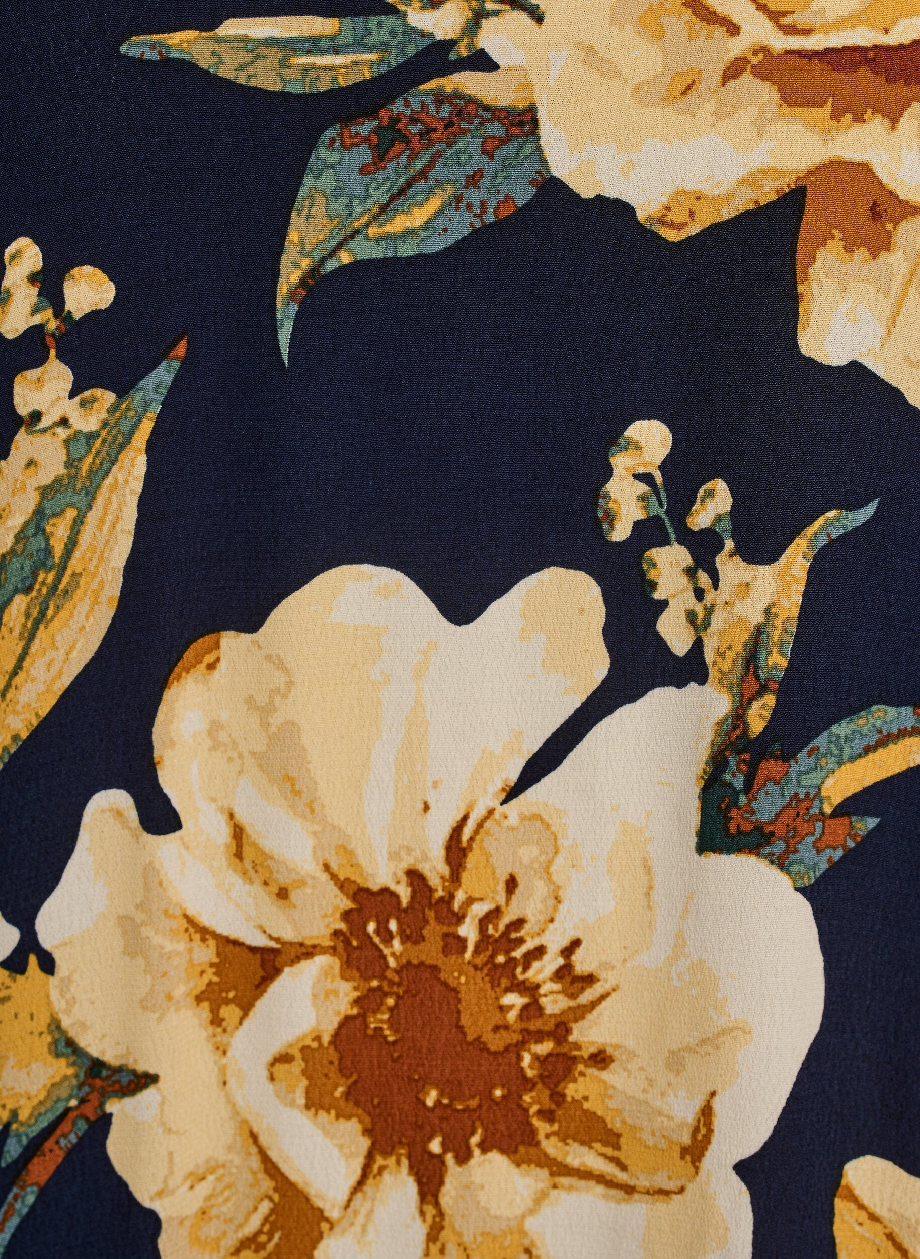 ZizziKurz&auml;rmelige Bluse aus Viskose mit Print, Blau, Packshot image number 2