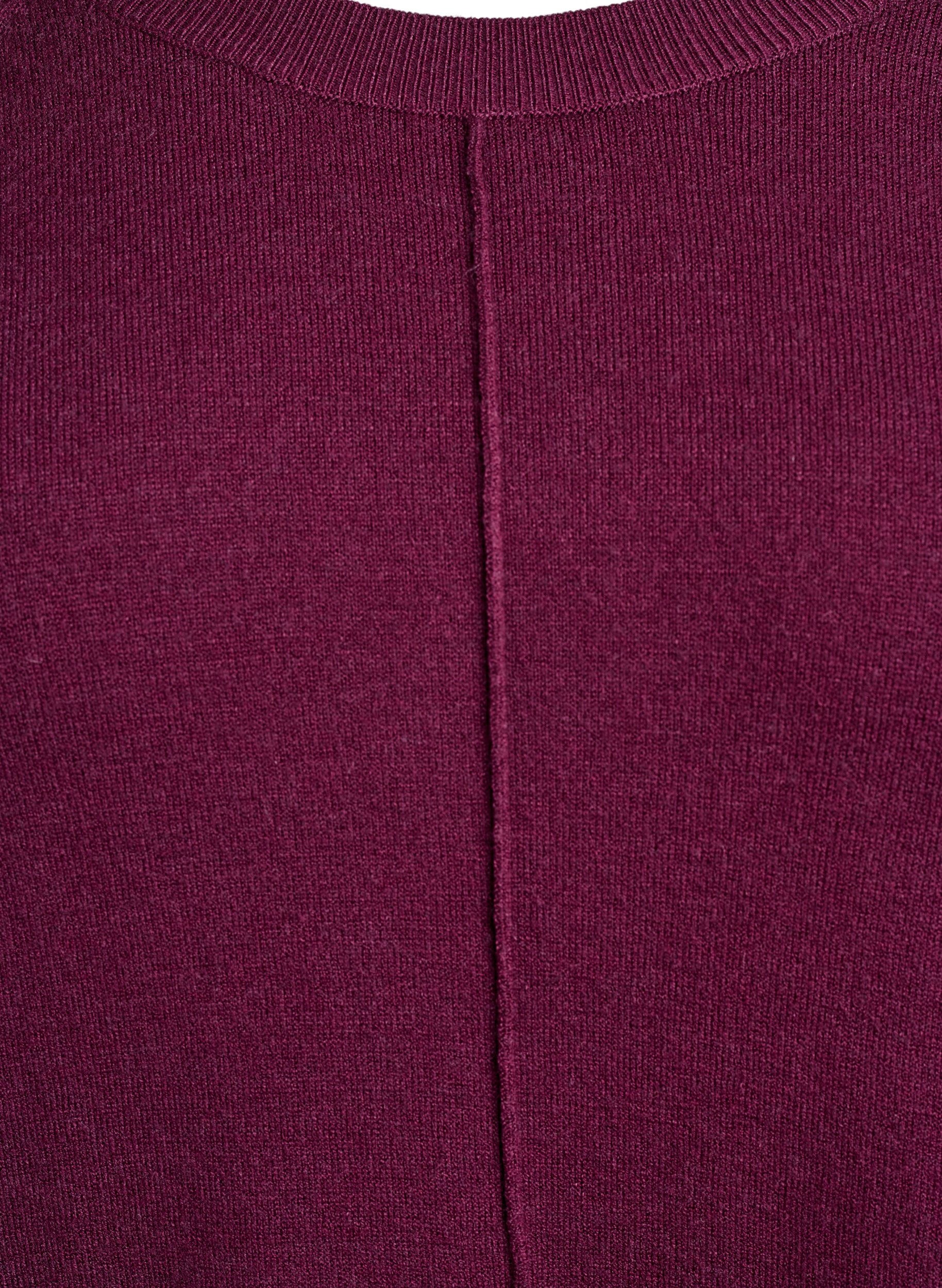 ZizziStrickkleid mit Raglan&auml;rmeln und Mittelnaht, Dunkles Bordeaux, Packshot image number 2