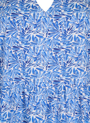 FLASH – A-Linien-Kleid mit Print, White Blue AOP, Packshot image number 2