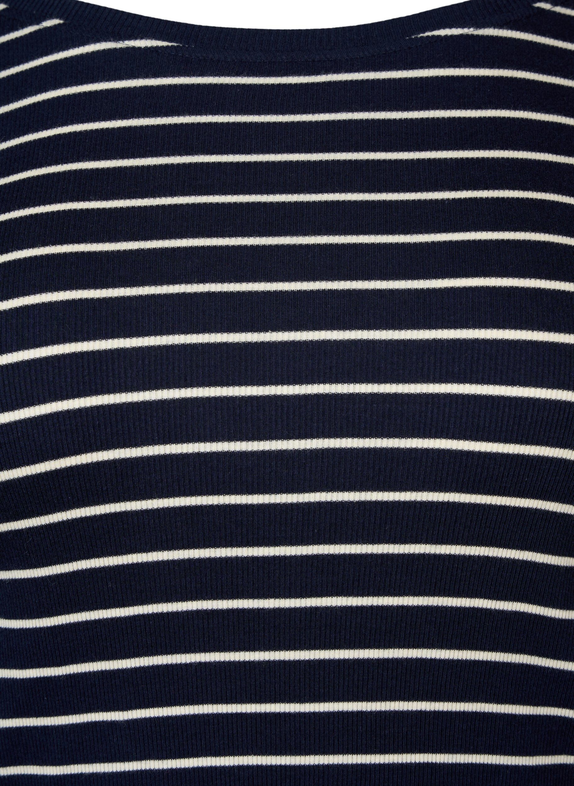 ZizziGestreifte Bluse mit Rundhals, Night Sky Stripe, Packshot image number 2