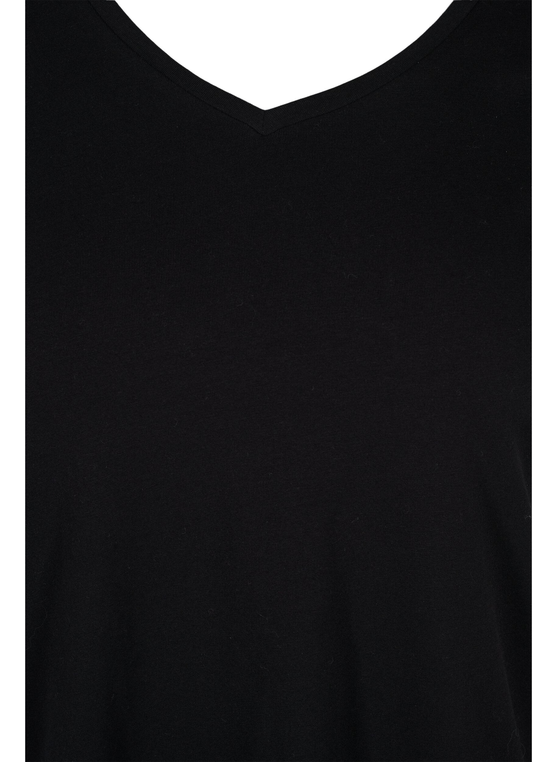 ZizziBasic T-Shirt, Schwarz, Packshot image number 2