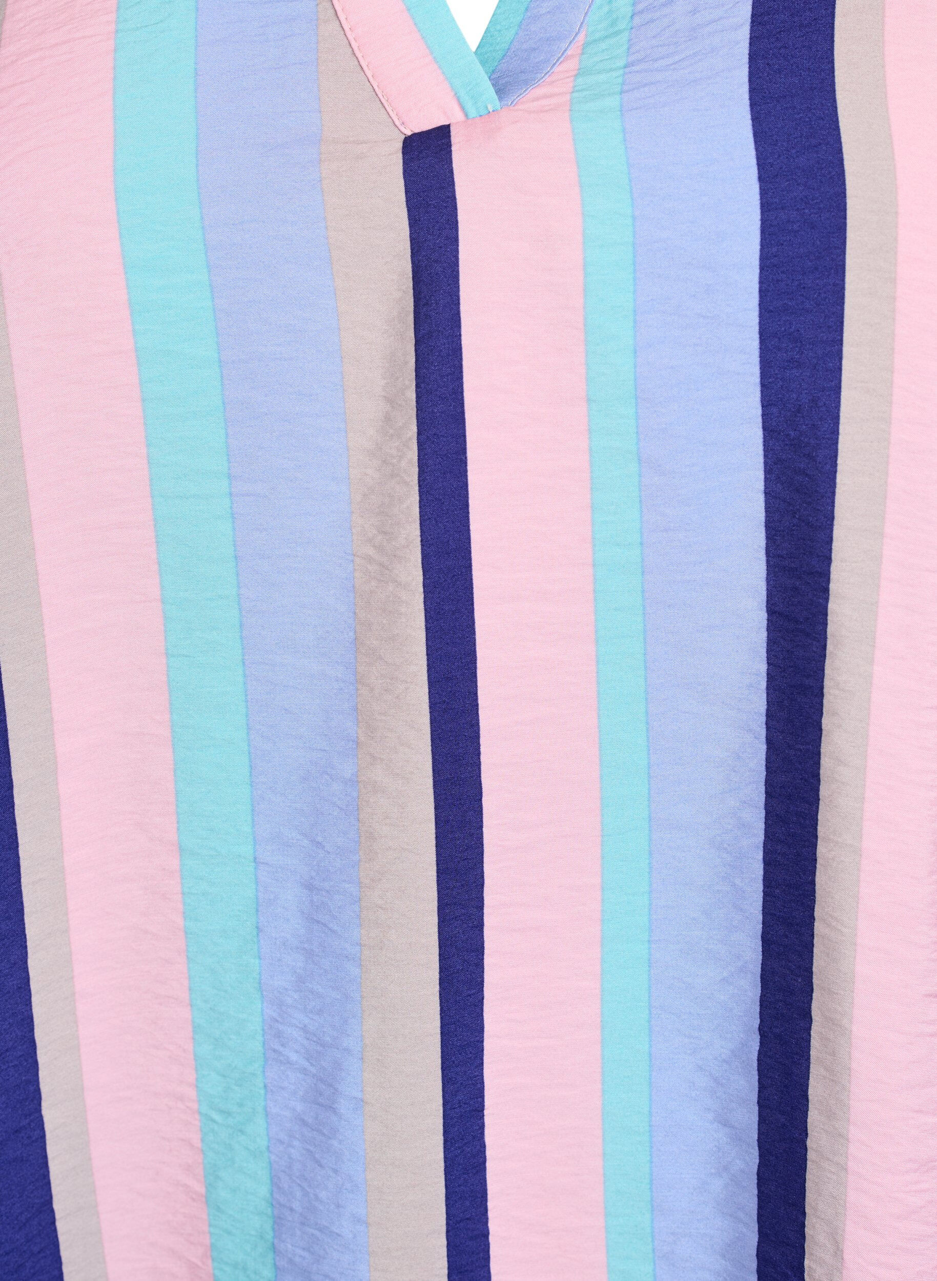 ZizziGestreifte Viskose-Bluse mit kurzen &Auml;rmeln, Blau, Packshot image number 2