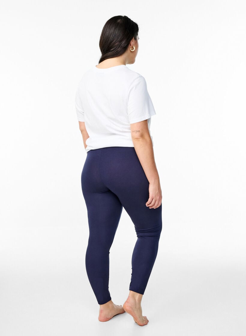 Basic Leggings aus Viskose, Blau, Model image number 2