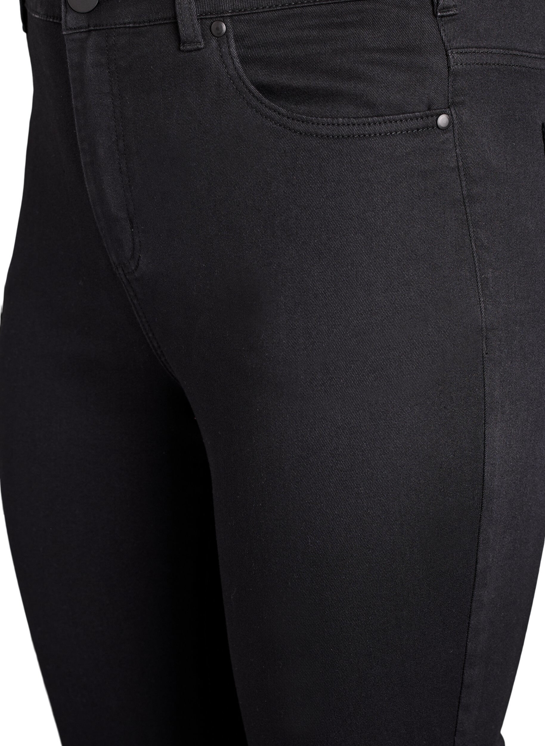 ZizziHoch taillierte super Slim Amy Jeans, Schwarz, Packshot image number 2