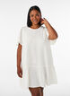 Kurz&auml;rmliges Kleid aus Baumwolle mit A-Linien-Schnitt, Vanille, Model image number 0