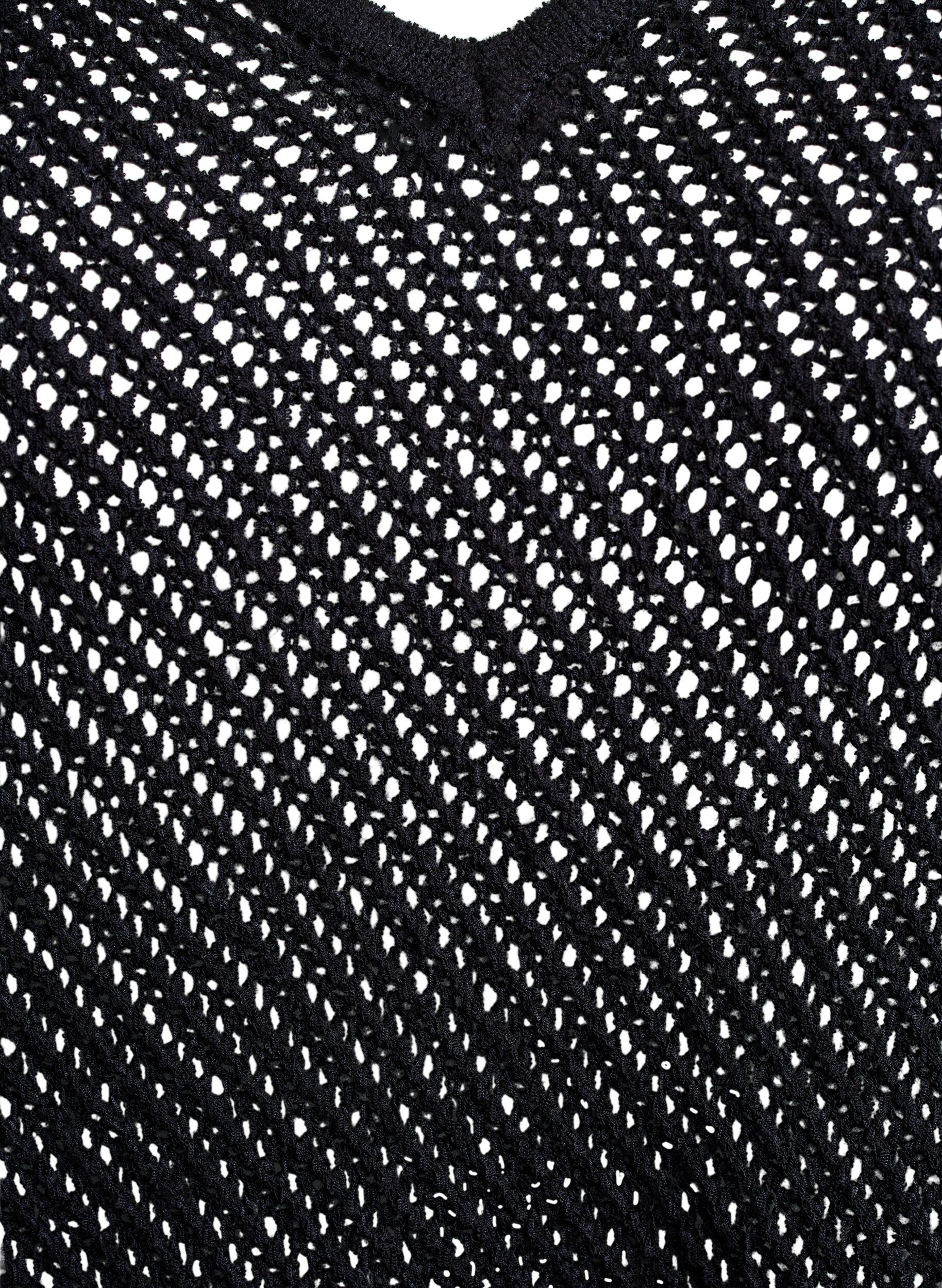 ZizziFLASH - &Auml;rmelloser Stricktop mit V-Ausschnitt, Schwarz, Packshot image number 2