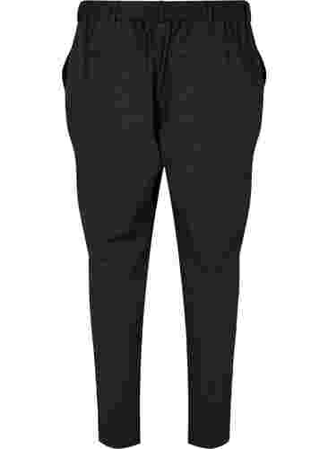 Cropped Hose mit Taschen und verstellbaren Schnüren, Dark Grey Melange, Packshot image number 1