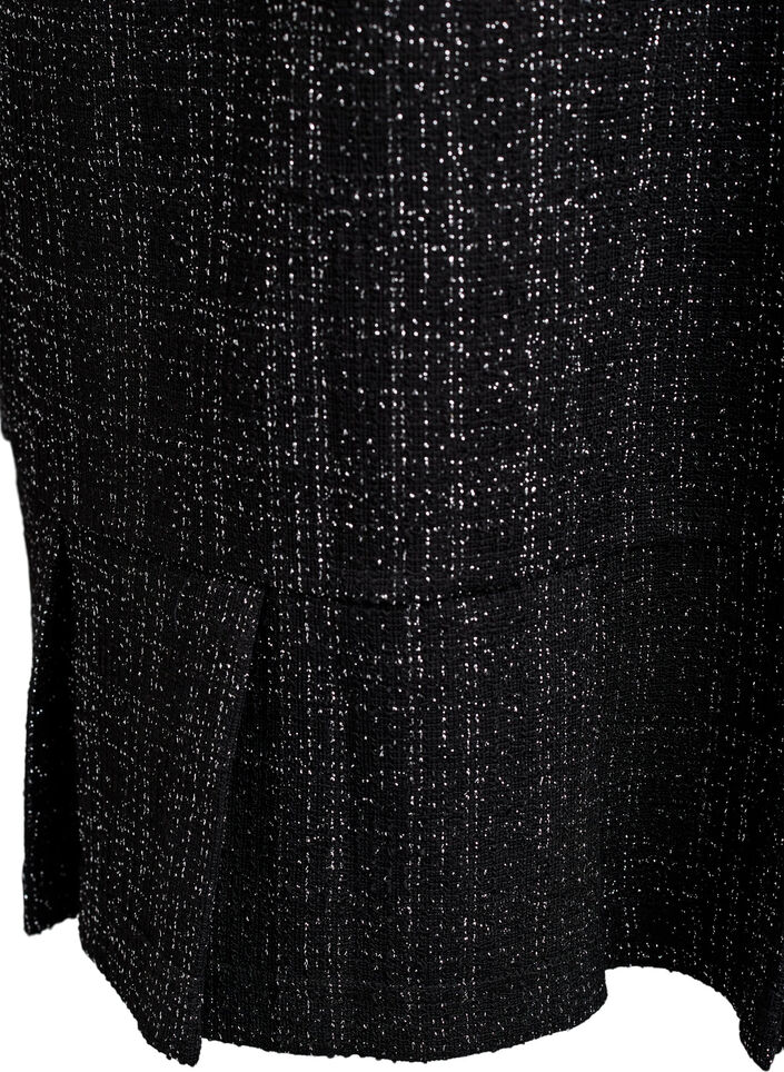 Kurzes Bouclé-Kleid mit Zierknöpfen, Schwarz, Packshot image number 3