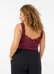 Top aus Viskose mit Spitze, Rot, Model image number 2