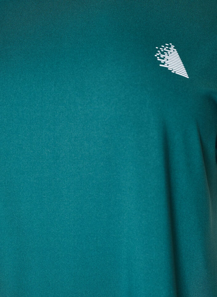 Einfarbiges Trainings-T-Shirt, Gr&uuml;n, Packshot image number 2