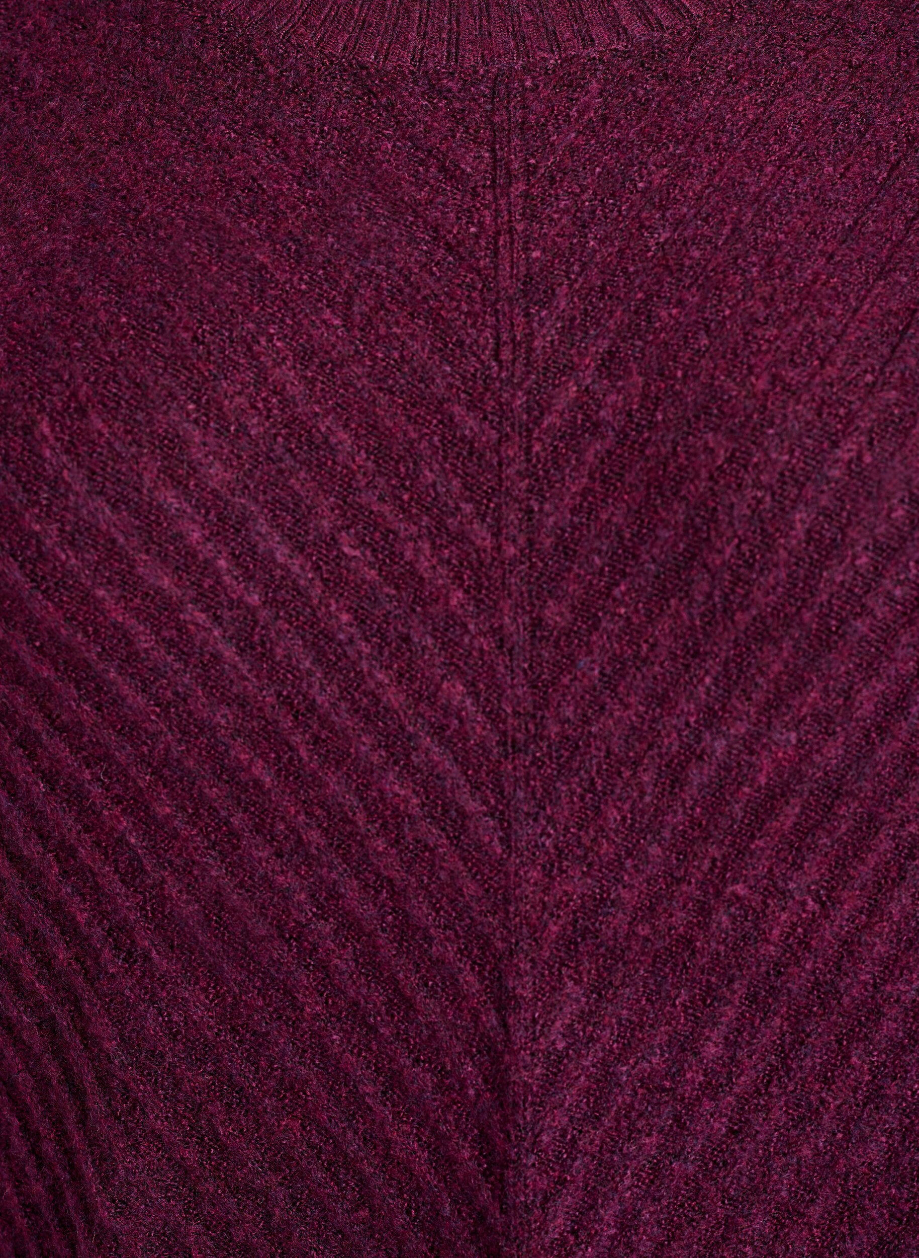 ZizziKurzes Strickkleid mit V-f&ouml;rmigem Strukturmuster, Lila, Packshot image number 2