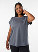 Einfarbiges Trainings-T-Shirt, Grau, Model image number 0