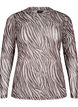 Mesh-Top mit Zebraprint, Schwarz, Packshot image number 0