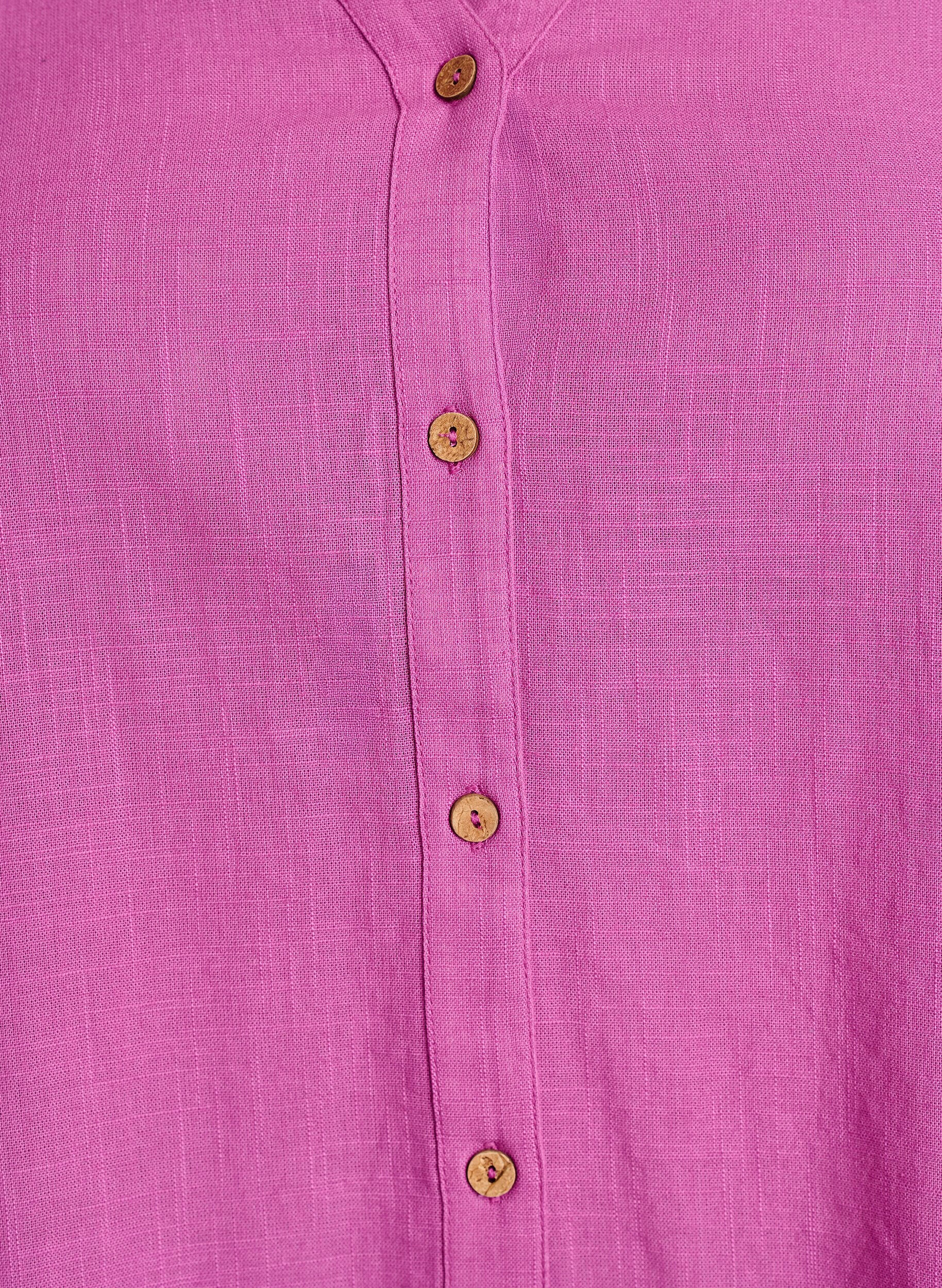 ZizziHemdbluse aus Baumwolle mit V-Ausschnitt, Pink, Packshot image number 2