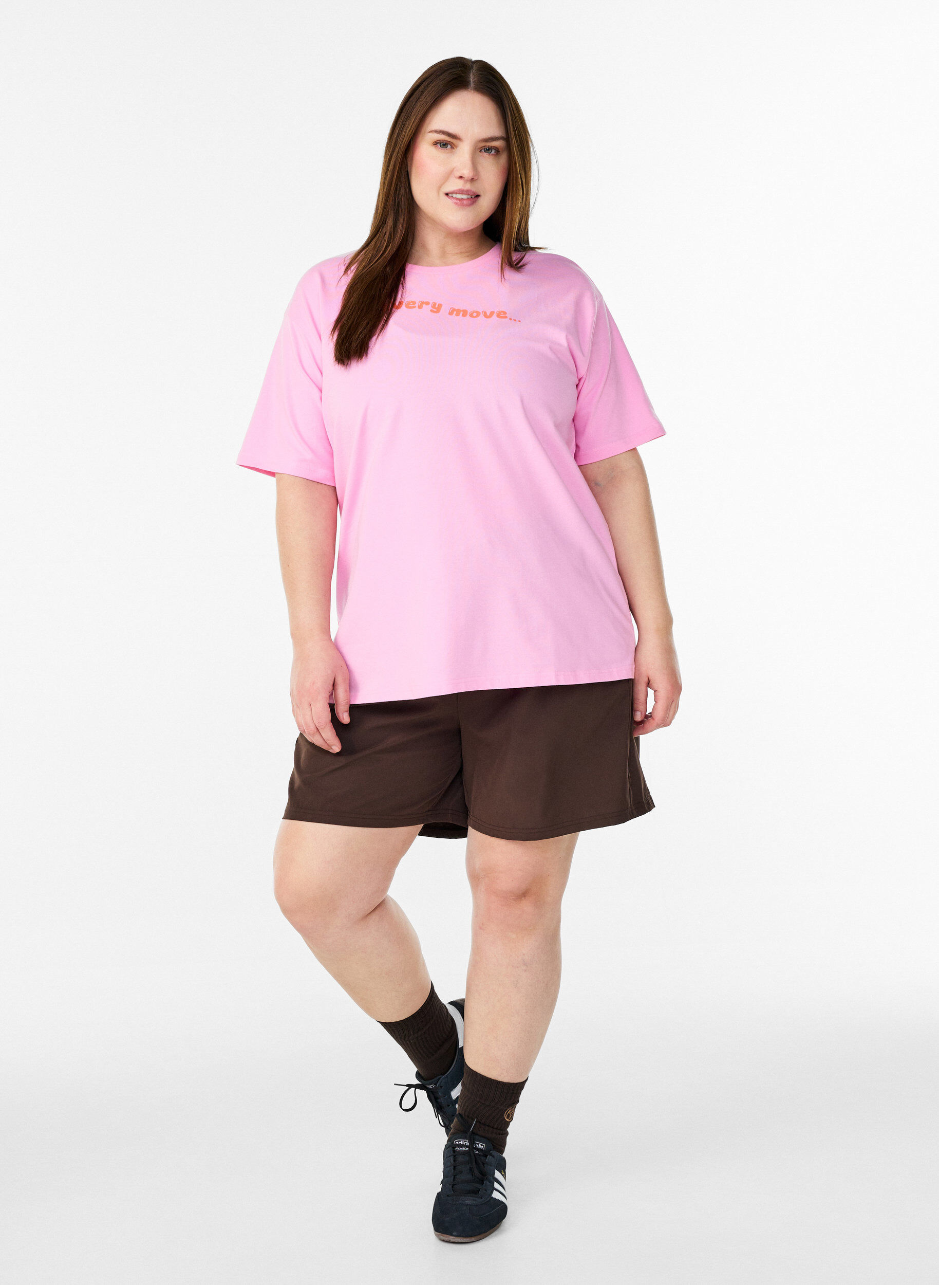 ZizziSportliches T-Shirt aus Bio-Baumwolle, Pink, Model image number 1