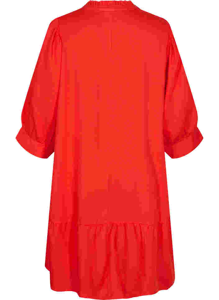 3/4-Ärmel-Kleid, Fiery Red, Packshot image number 1